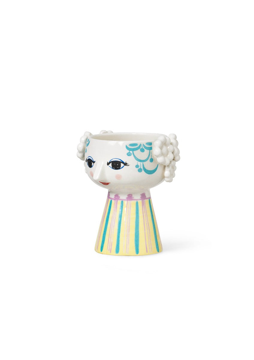 Bjørn Wiinblad Eva lysestage, Lys Blå - H: 9,5 - Bahne